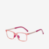 Ružové detské hranaté okuliare proti modrému svetlu Veyrey Neccat