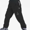 Čierne detské softshellové nohavice s vysokým pásom Unuo