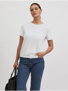 Biele basic tričko VILA Modala