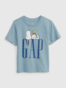 GAP GAP & Peanuts Snoopy Tričko detské Modrá