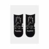 Čierne vzorované členkové ponožky Fusakle Čauky Mňauky