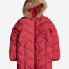 Červená dievčenská zimná bunda Roxy