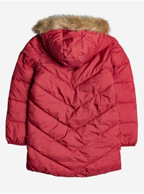 Červená dievčenská zimná bunda Roxy