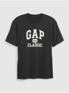 Čierne pánske tričko logo GAP 1969 Classic organic