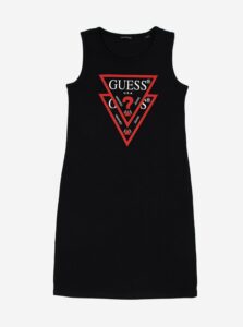 Čierne dievčenské šaty Guess