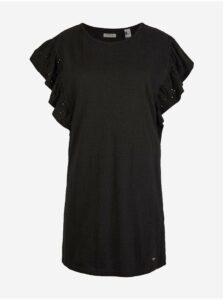 Čierne dámske šaty O'Neill LW FLUTTER DRESS