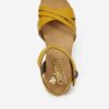 Žlté dámske kožené sandále Rieker