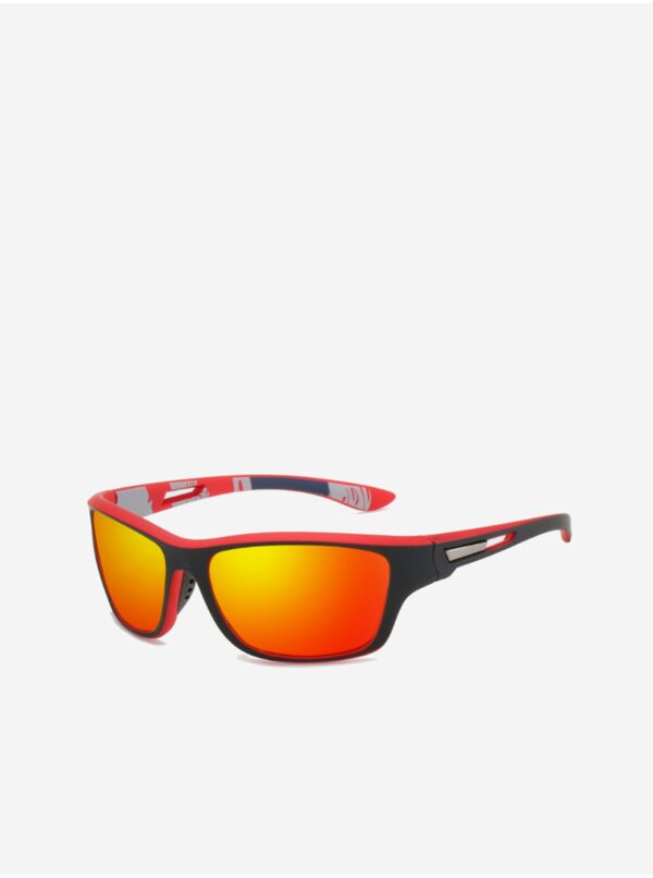 Červeno-čierne športové polarizačné slnečné okuliare VeyRey Gustav