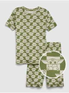 Béžovo-zelené vzorované detské pyžamo GAP & Star Wars