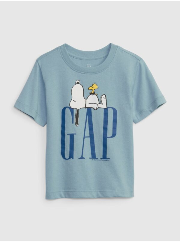 Modré chlapčenské tričko GAP & Peanuts Snoopy