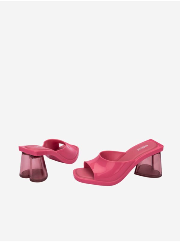 Ružové papuče na podpätku Melissa Candy