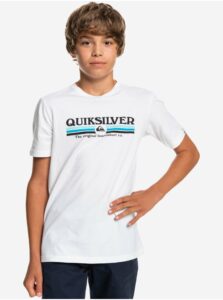 Biele chlapčenské tričko Quiksilver Lined Up