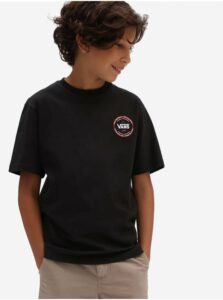Čierne chlapčenské tričko s potlačou na chrbte VANS