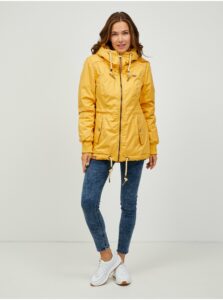Žltá dámska zimná bunda s kapucou Ragwear Danka