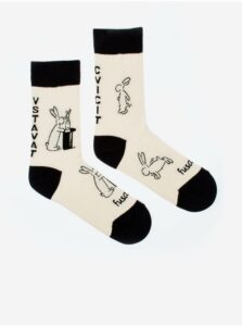 Krémové chlapčenské vzorované ponožky Fusakle Bob a Bobek