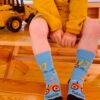 Modré chlapčenské vzorované ponožky Fusakle Stavenisko