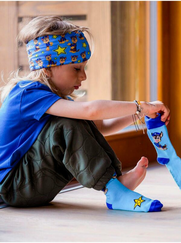Modré chlapčenské vzorované ponožky Fusakle Patrol Chase