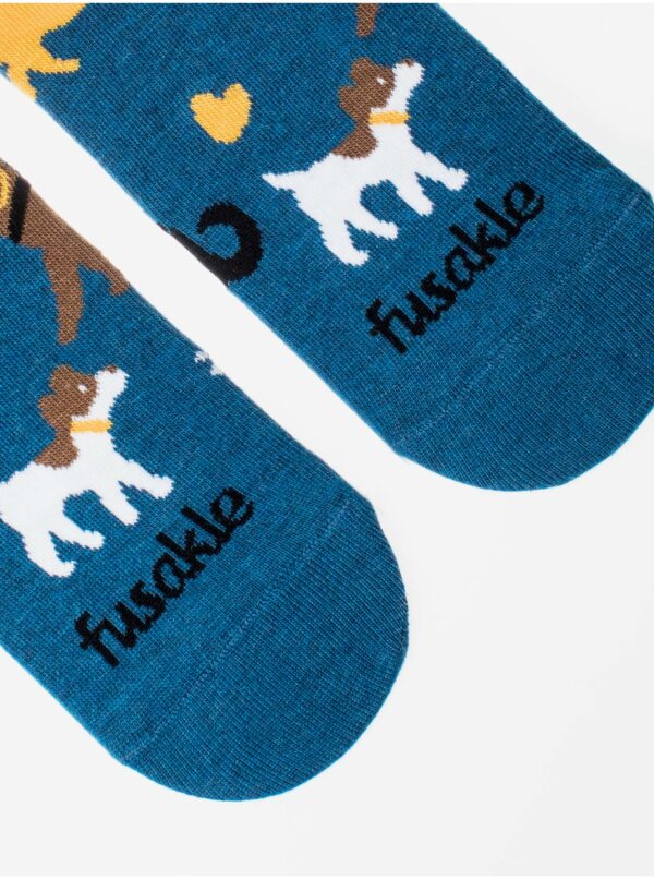 Tmavomodré vzorované ponožky Fusakle Výstava psov