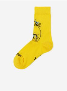 Žlté dievčenské vzorované ponožky Fusakle Včielka Mája