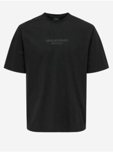 Čierne tričko ONLY & SONS Les Classiques