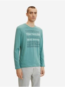 Tričká s dlhým rukávom pre mužov Tom Tailor - svetlomodrá