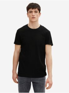 Basic tričká pre mužov Tom Tailor Denim - čierna