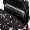 Ružovo-čierny dievčenský bodkovaný batoh Meatfly