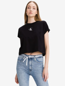Calvin Klein Jeans Crop top Čierna