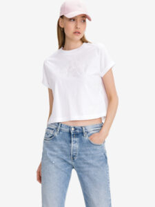 Calvin Klein Jeans Crop top Biela