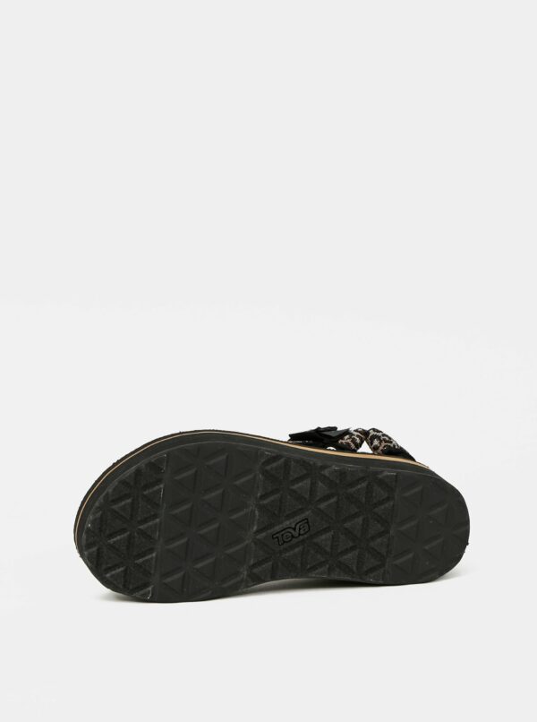 Čierne dámske vzorované sandále na platforme Teva