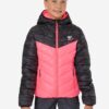 Čierno-ružová dievčenská zimná prešívaná bunda SAM 73 Terri