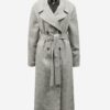 Šedý kctkovaný kabát Dorothy Perkins