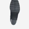 Čierne kožené členkové topánky na vysokom podpätku Tamaris