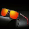 Červeno-čierne športové polarizačné slnečné okuliare VeyRey Rill