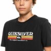 Čierne chlapčenské tričko Quiksilver Lined Up