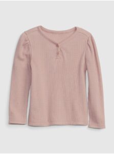 Ružové dievčenské tričko s gombíkmi GAP