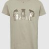 Béžové dievčenské tričko organic s flitrovým logom GAP