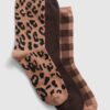 Ponožky pre ženy GAP - hnedá