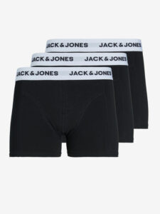 Jack & Jones Basic Boxerky 3 ks Čierna