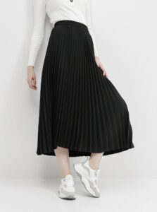 Čierna plisovaná maxi sukňa Selected Femme Alexis