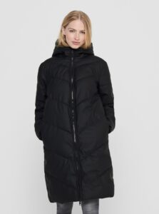 Čierny zimný prešívaný kabát Jacqueline de Yong