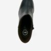 Čierne dámske členkové kožené topánky OJJU