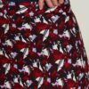 Červená vzorovaná midi sukňa Tranquillo