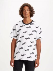 Biele pánske vzorované tričko Levi's® Poster