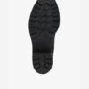 Čierne dámske členkové kožené topánky na podpätku Geox
