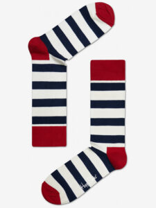 Happy Socks Stripe Ponožky Biela