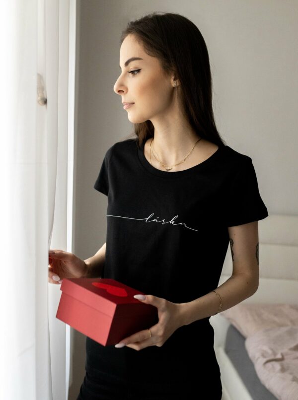 Čierne dámske tričko ZOOT Original Láska