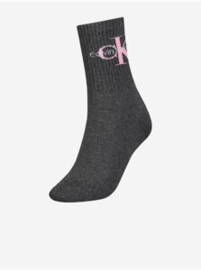 Ponožky pre ženy Calvin Klein - tmavosivá, svetloružová