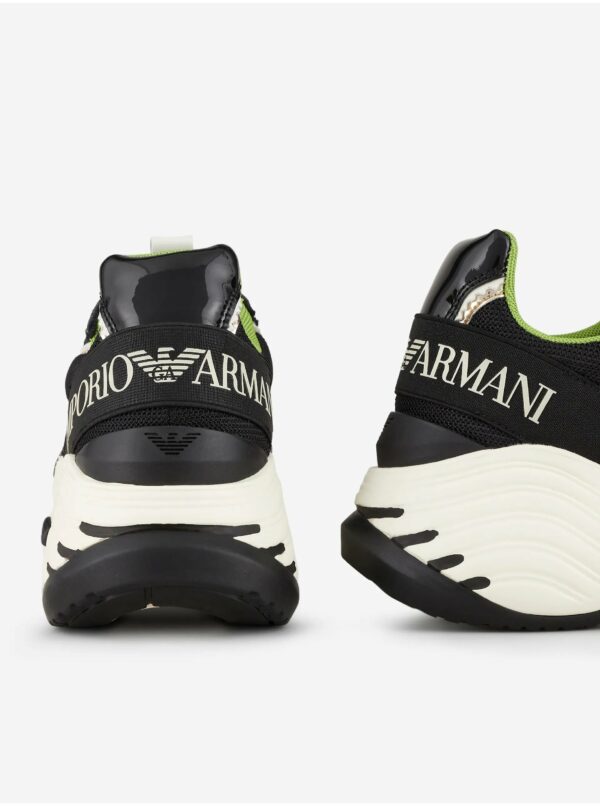 Čierne dámske kožené topánky Emporio Armani