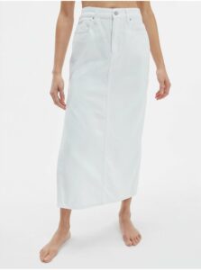 Biela dámska rifľová maxi sukňa Calvin Klein